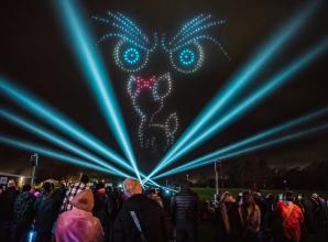 Thousands enjoy festive drone show at Royal Windsor Racecourse