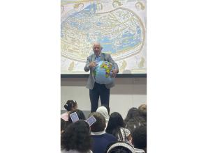 TV presenter Johnny Ball visits Cippenham school for NSPCC Number Day