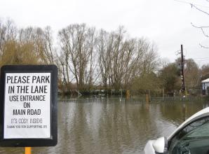 Flowing Spring pub remains open for business despite flood-hit car park