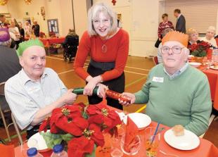 In pictures: Theresa May at Christmas Day lunch