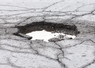 Archive picture of a pothole.