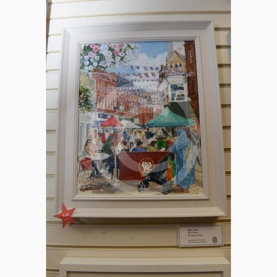 Sarah Luton 1st prize. Maidenhead and Me presentation &ndash; Prime Minister Theresa May awarding the prizes and pix of people looking at the exhibition etc. Unit 26 Nicholsons Centre,Maidenhead                         