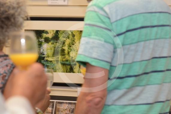 Maidenhead and Me presentation &ndash; Prime Minister Theresa May awarding the prizes and pix of people looking at the exhibition etc. Unit 26 Nicholsons Centre,Maidenhead                         