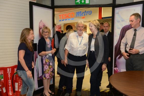 Maidenhead and Me presentation &ndash; Prime Minister Theresa May awarding the prizes and pix of people looking at the exhibition etc. Unit 26 Nicholsons Centre,Maidenhead                         