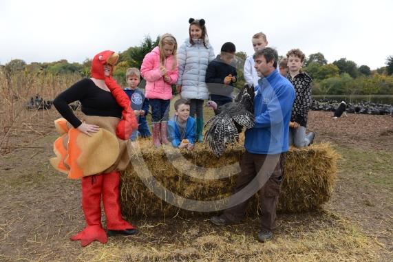A Fight for George event, involving children taking part in activities at Copas Farm. Kings Coppice Farm, Grubwood Lane, Cookham