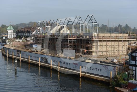 Building works at the old Skindells site and further up the river at the old paper mill site. Taplow