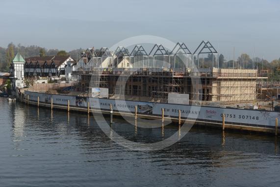 Building works at the old Skindells site and further up the river at the old paper mill site. Taplow