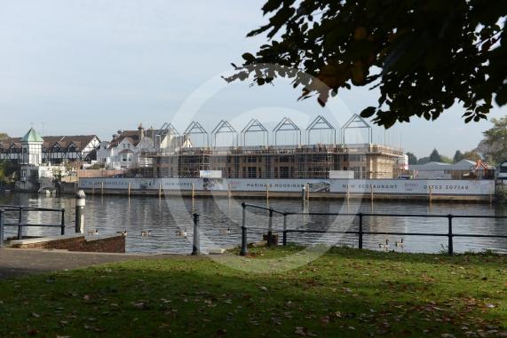 Building works at the old Skindells site and further up the river at the old paper mill site. Taplow
