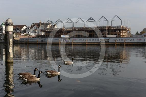 Building works at the old Skindells site and further up the river at the old paper mill site. Taplow