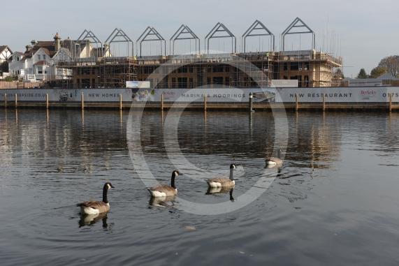 Building works at the old Skindells site and further up the river at the old paper mill site. Taplow