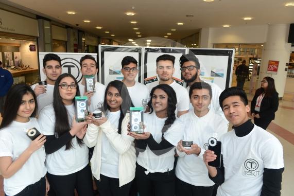 Tekit. Herschel Grammar School. Young Enterprise stands.Queensmere Observatory Shopping Centre,Slough. 