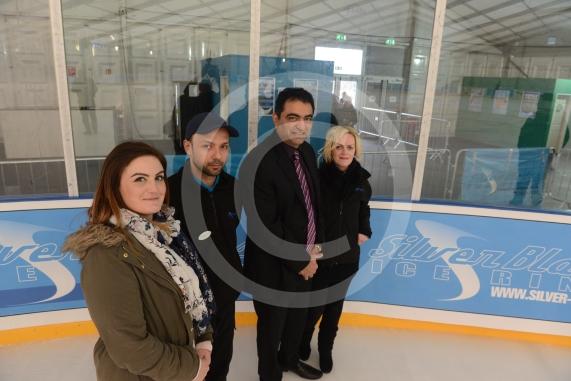 Slough ice arena,Montem Lane,Slough, Reporters and photographers are invited to look around inside the temporary ice rink, in place while refurbishment works go on at Slough Ice Arena. 
