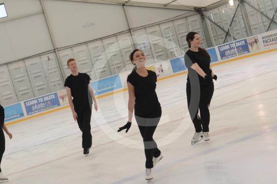Slough ice arena,Montem Lane,Slough, Reporters and photographers are invited to look around inside the temporary ice rink, in place while refurbishment works go on at Slough Ice Arena. 