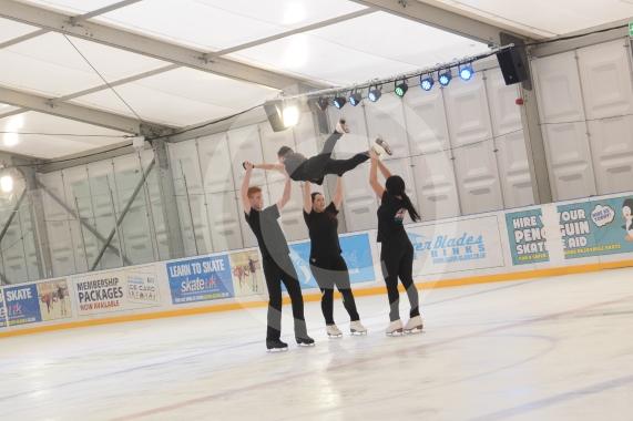 Slough ice arena,Montem Lane,Slough, Reporters and photographers are invited to look around inside the temporary ice rink, in place while refurbishment works go on at Slough Ice Arena. 