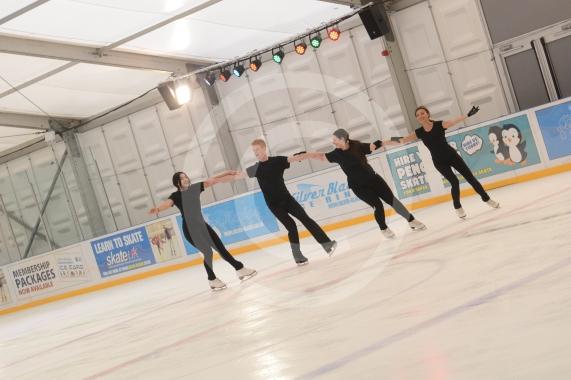 Slough ice arena,Montem Lane,Slough, Reporters and photographers are invited to look around inside the temporary ice rink, in place while refurbishment works go on at Slough Ice Arena. 