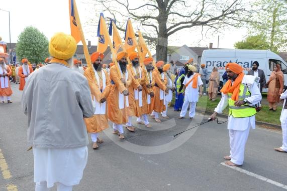 Nagar Kirtan procession in Slough starting at Singh Sabha Gurdwara and ending at Ramgarhia Gurdwara.