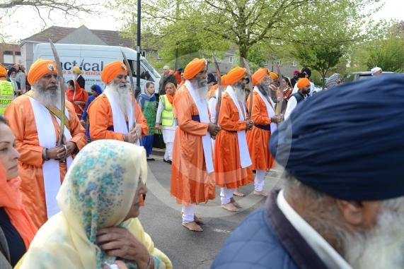 Nagar Kirtan procession in Slough starting at Singh Sabha Gurdwara and ending at Ramgarhia Gurdwara.