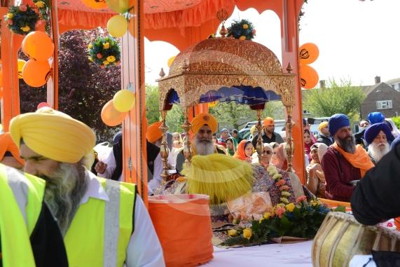 Nagar Kirtan procession in Slough starting at Singh Sabha Gurdwara and ending at Ramgarhia Gurdwara.