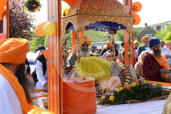 Nagar Kirtan procession in Slough starting at Singh Sabha Gurdwara and ending at Ramgarhia Gurdwara.