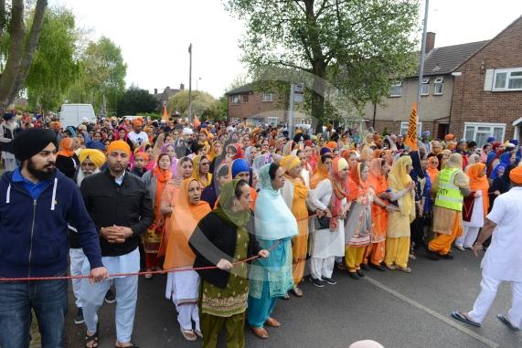 Nagar Kirtan procession in Slough starting at Singh Sabha Gurdwara and ending at Ramgarhia Gurdwara.