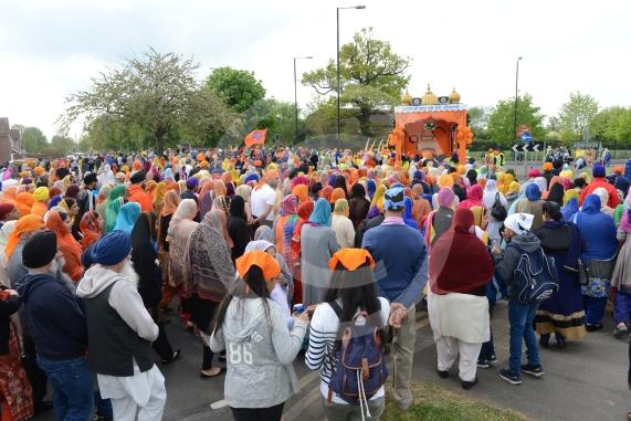 Nagar Kirtan procession in Slough starting at Singh Sabha Gurdwara and ending at Ramgarhia Gurdwara.