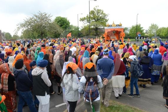 Nagar Kirtan procession in Slough starting at Singh Sabha Gurdwara and ending at Ramgarhia Gurdwara.