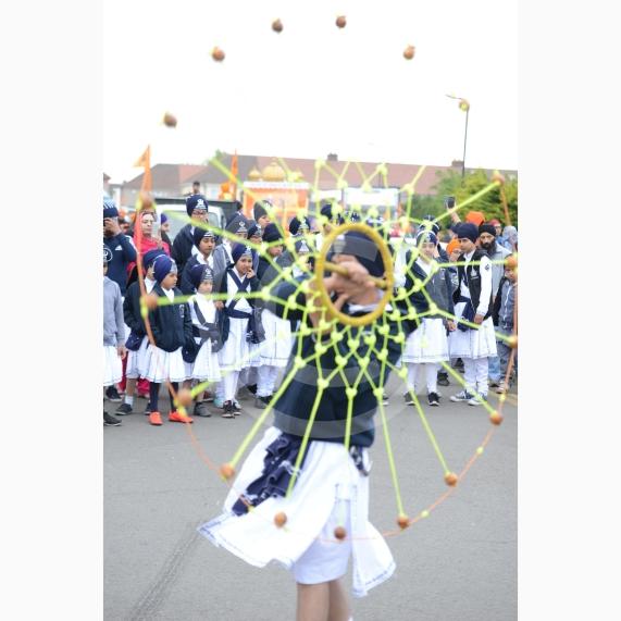 Nagar Kirtan procession in Slough starting at Singh Sabha Gurdwara and ending at Ramgarhia Gurdwara.