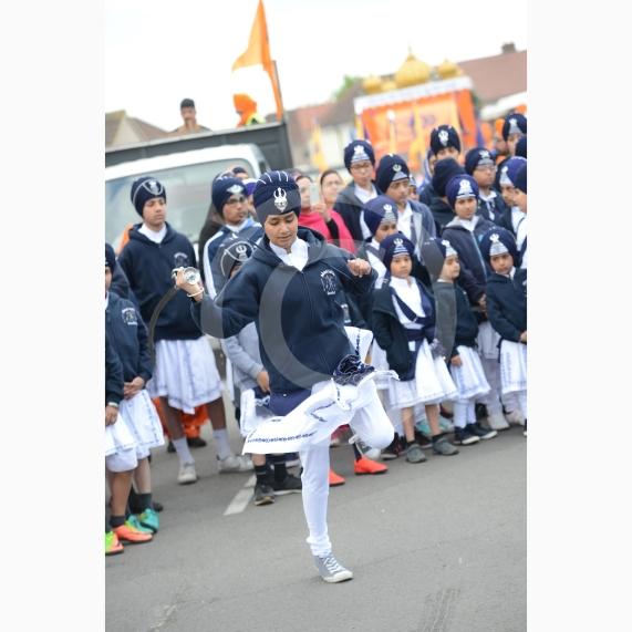 Nagar Kirtan procession in Slough starting at Singh Sabha Gurdwara and ending at Ramgarhia Gurdwara.