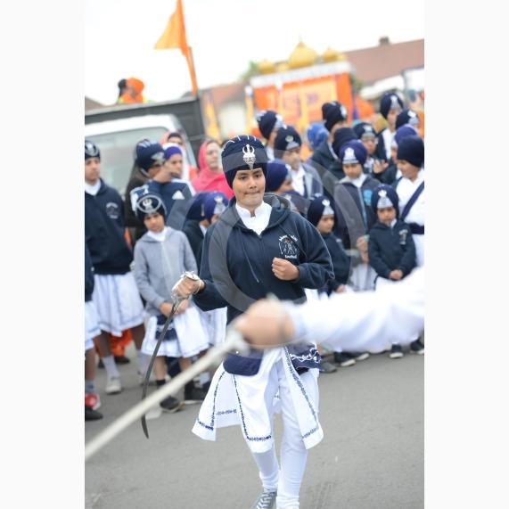 Nagar Kirtan procession in Slough starting at Singh Sabha Gurdwara and ending at Ramgarhia Gurdwara.