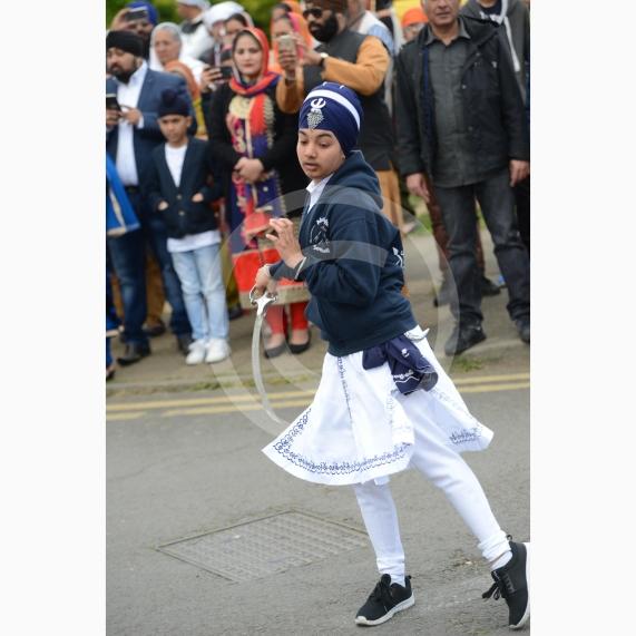 Nagar Kirtan procession in Slough starting at Singh Sabha Gurdwara and ending at Ramgarhia Gurdwara.