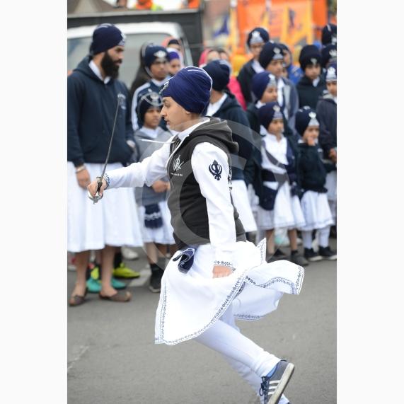 Nagar Kirtan procession in Slough starting at Singh Sabha Gurdwara and ending at Ramgarhia Gurdwara.