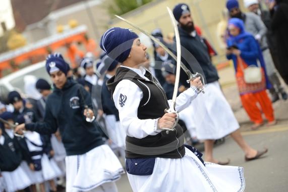 Nagar Kirtan procession in Slough starting at Singh Sabha Gurdwara and ending at Ramgarhia Gurdwara.