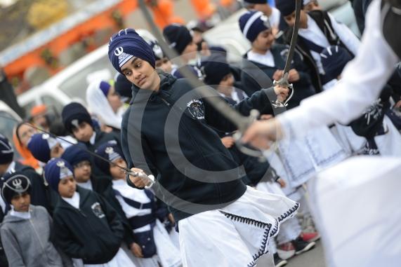 Nagar Kirtan procession in Slough starting at Singh Sabha Gurdwara and ending at Ramgarhia Gurdwara.
