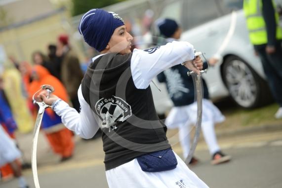 Nagar Kirtan procession in Slough starting at Singh Sabha Gurdwara and ending at Ramgarhia Gurdwara.