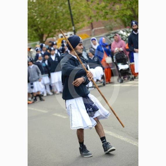 Nagar Kirtan procession in Slough starting at Singh Sabha Gurdwara and ending at Ramgarhia Gurdwara.