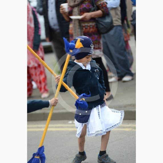 Nagar Kirtan procession in Slough starting at Singh Sabha Gurdwara and ending at Ramgarhia Gurdwara.