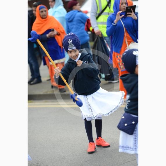 Nagar Kirtan procession in Slough starting at Singh Sabha Gurdwara and ending at Ramgarhia Gurdwara.