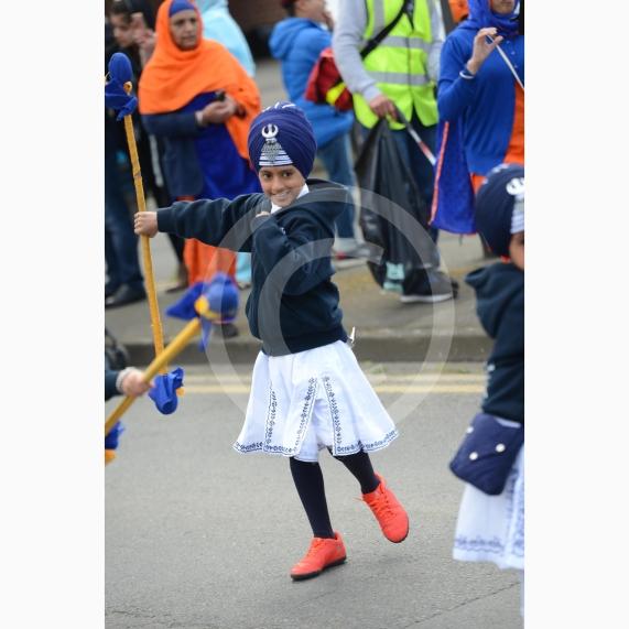 Nagar Kirtan procession in Slough starting at Singh Sabha Gurdwara and ending at Ramgarhia Gurdwara.