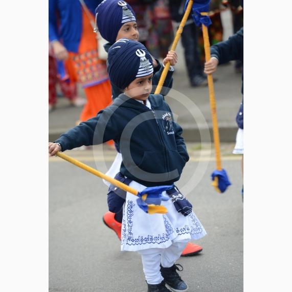 Nagar Kirtan procession in Slough starting at Singh Sabha Gurdwara and ending at Ramgarhia Gurdwara.