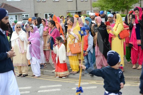 Nagar Kirtan procession in Slough starting at Singh Sabha Gurdwara and ending at Ramgarhia Gurdwara.