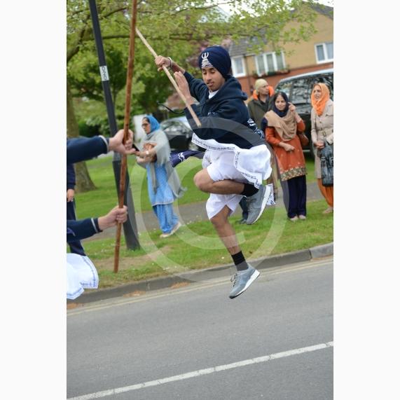Nagar Kirtan procession in Slough starting at Singh Sabha Gurdwara and ending at Ramgarhia Gurdwara.