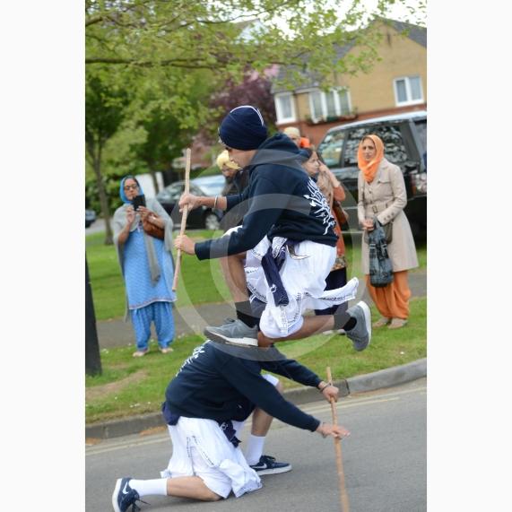 Nagar Kirtan procession in Slough starting at Singh Sabha Gurdwara and ending at Ramgarhia Gurdwara.