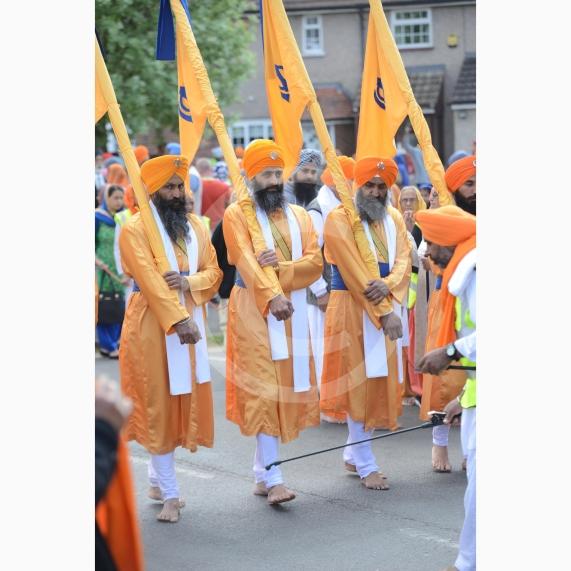 Nagar Kirtan procession in Slough starting at Singh Sabha Gurdwara and ending at Ramgarhia Gurdwara.