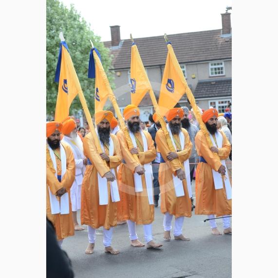 Nagar Kirtan procession in Slough starting at Singh Sabha Gurdwara and ending at Ramgarhia Gurdwara.