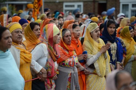 Nagar Kirtan procession in Slough starting at Singh Sabha Gurdwara and ending at Ramgarhia Gurdwara.