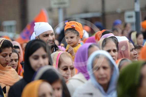 Nagar Kirtan procession in Slough starting at Singh Sabha Gurdwara and ending at Ramgarhia Gurdwara.