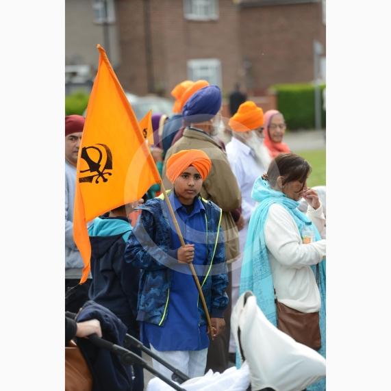 Nagar Kirtan procession in Slough starting at Singh Sabha Gurdwara and ending at Ramgarhia Gurdwara.