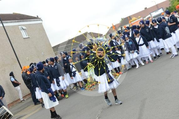 Nagar Kirtan procession in Slough starting at Singh Sabha Gurdwara and ending at Ramgarhia Gurdwara.