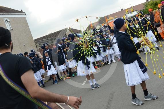 Nagar Kirtan procession in Slough starting at Singh Sabha Gurdwara and ending at Ramgarhia Gurdwara.