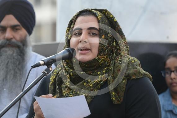 Slough High Street, Slough. A vigil in memory of the people who lost their lives in last night’s Manchester attack.